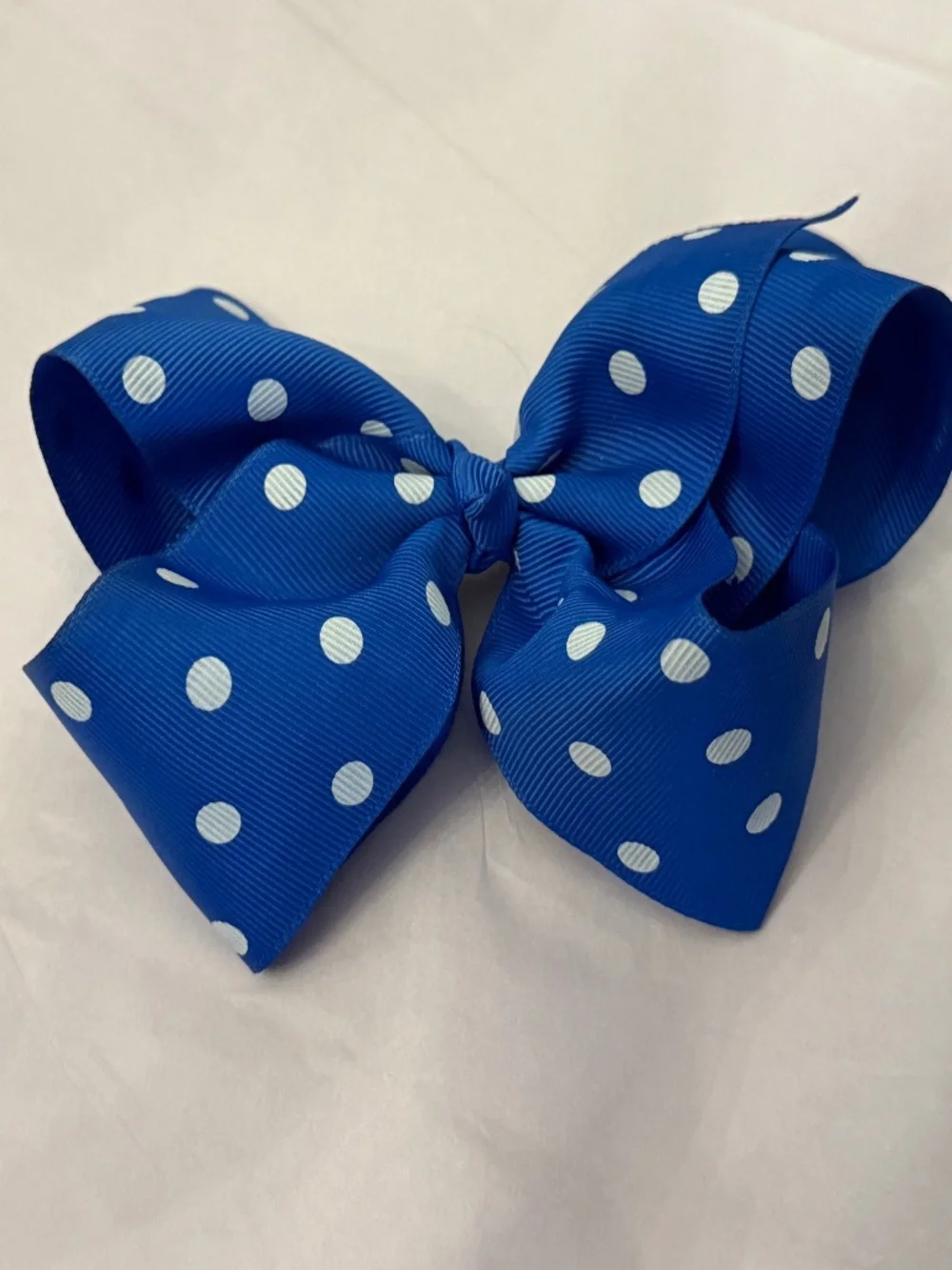 Royal Blue & White Polka Dot Grosgrain